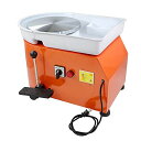 BriSunshine電動ろくろ陶芸ホイールマシン電動ロクロ0-300r/min350Wロクロ径25cmセラミック成形回転台無段変速52*42*35cmDIY漏...