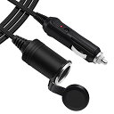 POWSEED シガーソケット 延長ケーブル 3.5M DC電源 12V 24V 兼用 キャップ付き パイロットランプ内蔵 120W以内使用 シガーアダプター用...