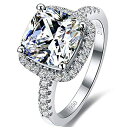 クッションの婚約指輪、女性の婚約指輪、女性の婚約指輪、彼女の約束の指輪、ダイヤモンドの指輪、女性のダイヤモンドの指輪;クッションのダイヤモンドの指輪 NSCDシミュレートされたダイヤモンド、ハートとアローカット、天然ダイヤモンドと同じくらい...