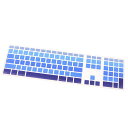 BALIKHAテンキー付きIMACG6A1243用ソフトシリコンキーボードカバースキン-グラデーションブルー(2)