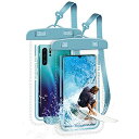 【スマホ防水ケース 2枚セット】防水ケース スマホ用防水カバー 防水バッグ 7.2インチ対応 タッチ操作 水中撮影 顔認証 SGS国際認証 泳ぎ お風呂 同色2枚セット