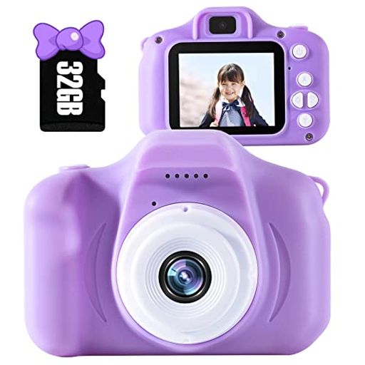 子供用カメラ キッズカメラ トイカメラ32GBメモリーカード付き1080P HD 動画カメラUSB充電 IPS 画面2.0インチ デュアルレンズ 子供向け録音自撮りカメラデジタルカメラ4歳 5歳 6歳 男の子女の…