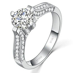 1カラットの極度の独特なNSCD ダイヤモンドリング4プロングスターリングシルバー婚約指輪女性 18 Kホワイトゴールドメッキ結婚指輪記念日ジュエリー