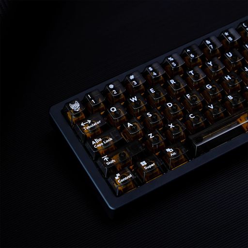 透明キーキャップ114キーチェリープロファイルPC素材BLACKKEYCAPSSETチェリーMXスイッチのメカニカルキーボードに適合