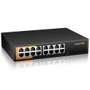KEEPLINK16ポートスイッチングハブGIGA10/100/1000MBPS静音ファンレス金属筺体設定不要(2)