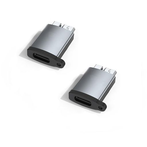 USBMicroB-TYPEC変換アダプター2個入りUSB3.1GEN210GbpsSSD、HDDケース変換アダプターPCスマホ、デジタルピアノ、プリンター、ハードディスクなどに対応