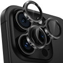 【4枚入り】レンズカバーIPHONE16PRO/16PROMAX用カメラ保護9H強化ガラスアルミ合金アイフォン16PRO/16PROMAXカメラフィルム耐衝撃露出オーバー防止黒縁取り超高透過率(2)