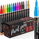 PAINT PENS ペイントペン ロックペインティング 石 金属 セラミック 陶器 磁器 ガラス 木 布 生地 キャンバス 油性 15本セット ペイントマーカー 細字