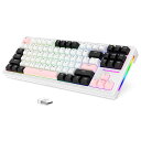 MAMBASNAKEXATTACKSHARKM87メカニカルキーボードキーキャップ高級カスタマイズ軸体PBTキーキャップ3つ接続モードBLUETOOTH5.0/2.4GHZ/TYPE-C87キー無衝突コンパクトカスタム白玉軸(2)