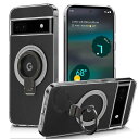 GooglePixel6A5GケースMagSafe対応透明リング付きピクセル6Aクリアスマホケースタンド機能ストラップホール付き擦り傷防止滑り止め落下防止(Pixel6A透明ケース)