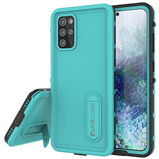 PUNKCASE GALAXY S20 PLUS 防水 ケース キックスタッド シリーズ スリム フィット IP68 認証 耐衝撃性 アーマー カバー ビルト イン キックスタンド スクリーン プロテクター付き SAMSUNG