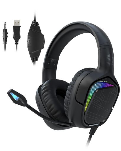 BLACKSHARKX1ゲーミングヘッドセットRGBスマホ/PC/PS4/PS5/XBOX/SWITCH用有線3.5MMUSBLIGHTSYNC50MMダイナミックドライバノイズ遮断折り畳み式マイク付き BLACKSHARKX1ゲーミングヘッドセットRGBスマホ/PC/PS4/PS5/XBOX/SWITCH用有線3.5MMUSBLIGHTSYNC50MMダイナミックドライバノイズ遮断折り畳み式マイク付き
