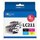 GPC IMAGE FLEX LC211 LC211-4PK ブラザー 用 インク LC211 大容量 ブラザー 対応 LC211-4PK ×2 + LC211BK ×2 (計10本) BROTHER 用 インクカートリッジ LC211