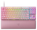 RAZERレイザーHUNTSMANV2TENKEYLESSLINEAROPTICALSWITCHQUARTZPINKテンキーレスゲーミングキーボード第2世代リニア静音8000HZポーリングレート(2)