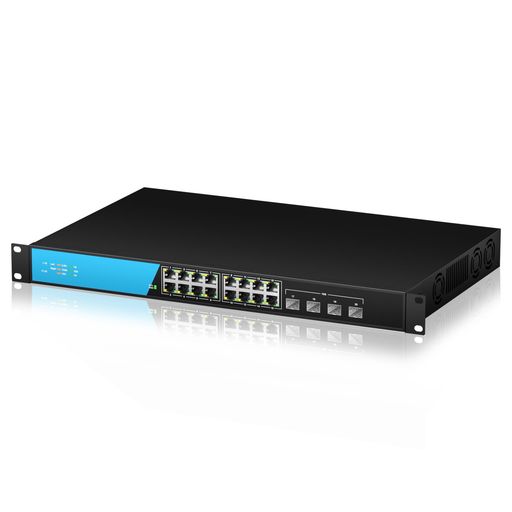 KEEPLINK16ポート2.5Gスイッチングハブ金属筐体4つの10GBESFP+ポートファン冷却アンマネージスイッチ