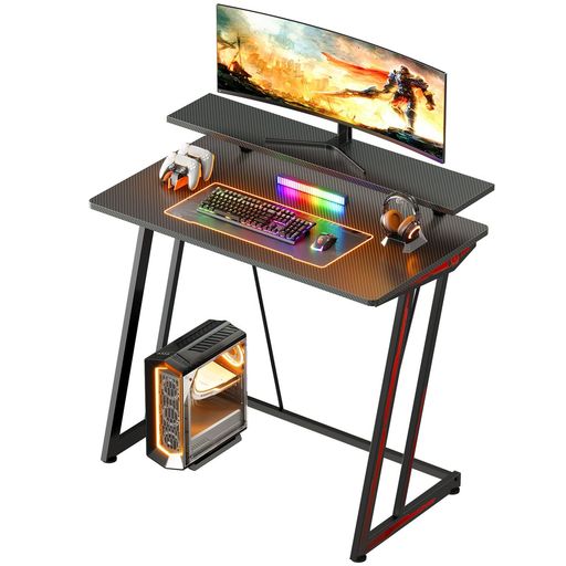 YETOMゲーミングデスクゲーミングテーブルゲームデスク幅80CMモニター台付き机PCデスクゲーミングローデスクパソコンデスク黒い YETOMゲーミングデスクゲーミングテーブルゲームデスク幅80CMモニター台付き机PCデスクゲーミングローデスクパソコンデスク黒い