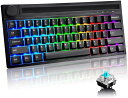 メカニカルゲーミングキーボード有線/無線ブルートゥース62キー青軸/ピンク軸19RGBライトスイッチ対応