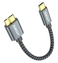 SUNGUYUSBCTOMICROB3.1ケーブル0.15M最大10GBPS高速データ転送金メッキコネクタ短いUSB3.1外付けHDD/SSDハードドライブ/MACBOOK(PRO)/GALAXYS5NOTE(2)