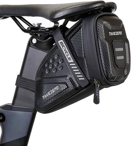 UNIQOCK自転車サドルバッグ防水シートバッグテールバッグ10L大容量ロードバイクマウンテンバイク折りたたみ反射ロゴ付き取り付け簡単(M)