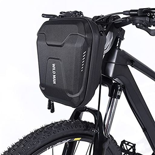 WILD MANクイックリリース3Lハードシェル防雨スクーター収納袋キックスクーター折りたたみ自転車キックボードハンドルバーバッグMTB用(E8) 1