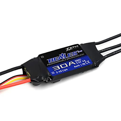 32ビットアンプZTW BEATLES G2 ESC 30A内蔵スイッチングBEC 5.5V/4A 2-4S ブラシレススピードコントローラーRC飛行機ヘリコプター固定翼空用 (30A G2 ESC)