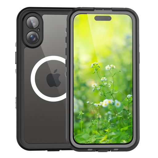 iphone16防水ケースiphone16防水カバー6.1インチIP68規格超強防水力マグネット搭載Qi充電対応フェイスI..