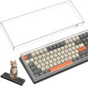MAMBASNAKEキーボードカバー防塵効果アクリル製87キー80%TLKキーボード/ゲーミングキーボードに適用透明クリア高温圧力の曲げ技術猫対策収纳ケース(35.3*12.9*2.3CM)(2)