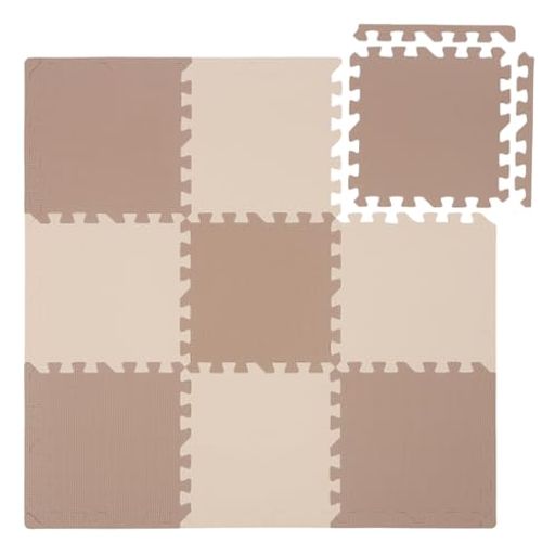 【商品詳細】カラー:ベージュ・アイボリー / サイズ:約30x30x厚さ1cm(1枚当たり) / セット数:9枚(ベージュ5枚 / アイボリー4枚) / フチ付き(ストレート用フチx9本・コーナー用フチx4本) / 素材・材質:ポリエチレン / 地域や設置場所により畳のサイズが異なります。上記枚数は目安としてご活用ください。 【ユノックス ジョイントマット】お部屋のレイアウトに合わせて自由自在に組み合わせ。フチ付きなので、ぴったり敷き詰められます。カッターやハサミを使えばカットも簡単です。クッション性がありソフトで優しい感触。小さなお子様にも安心。子供部屋、キッズルームで転倒時の怪我軽減に。 【床衝撃音レベル:ΔLL-4等級取得】床衝撃音低減性能についての試験を実施し、ΔLL-4等級の評価を取得しました。ΔLL-4等級(LL-45)は、人が走り回る音・飛び跳ねる音が聞こえるが、意識する事はない程度の音まで低減します。 【高いクッション性】[防音性]騒音を吸収し音漏れを防ぎます。[弾力性]転倒しても衝撃を和らげてくれます。また床の傷防止に役立ちます。[保温性・断熱性]フローリングの冷たさを軽減してくれます。