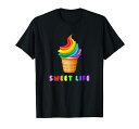 LGBTQIce-Cream-Motiv、Pride、LGBT、Gay-Pride、RainbowTシャツ