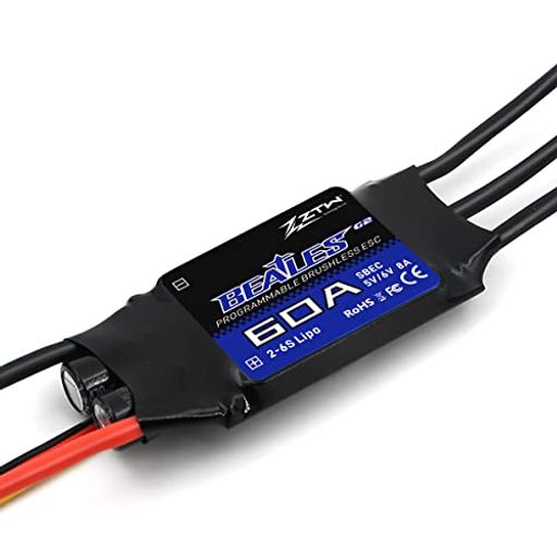 32ビットアンプZTW BEATLES G2 ESC 60A内蔵スイッチングBEC 5V/6V 8A 2-6S ブラシレススピードコントローラーRC飛行機ヘリコプター固定..