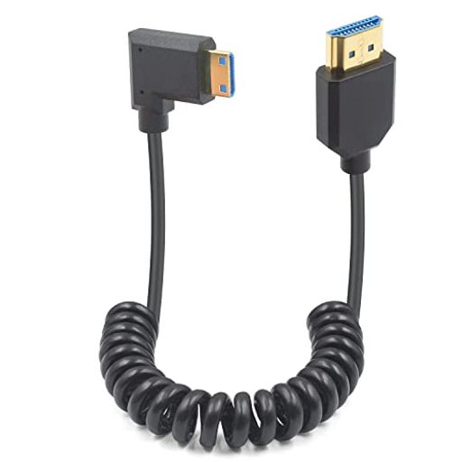 [アップグレードバージョン] HDMIからMINI HDMI:HDMI A Cタイプコイルケーブル 8K 60HZミニHDMIからHDMI。 8K MINI HDMI TO HDMI コイルケーブルは、ビデオカメラ、デジタルカメラ、ゲーム機をHDTVに接続します。 高解像度ビデオ (最大8K解像度) と非圧縮マルチチャンネルデジタルオーディオを提供します。 右L型直角ミニ HDMI オス HDMI オス ケーブルは、非常に薄く柔軟なMINI HDMI 2.1です。ケーブル外径: 4.0MM。 通常バージョンは2.0/2.1ケーブル外径: 8 MM、どちらも双方向トランスミッションに対応しています。 HDMI MINI HDMIコイルケーブルプラグアンドプレイ、最大8K、ULTRA HD、3D、オーディオリターン、非圧縮マルチチャンネルデジタルオーディオの解像度をサポート。 MINI HDMIからHDMI 8K 60HZ、48GBPSの高帯域幅、抵抗のない高速転送、画面遅延なし。 敏感で滑らか、良い視覚体験をもたらします。