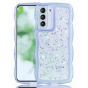 YUYIBSamsungGalaxys22ケースSC-51CSCG13ケースクリアキラキラかわいいtpuソフトケース薄型傷防止背面滑り止め指紋防止ストラップホール付きスマホケースギャラクシーs22カバー(ブルー