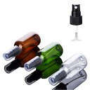 BijouCatスプレーボトル50mlプラスチック製本体遮光霧吹き緑・茶色2本セット