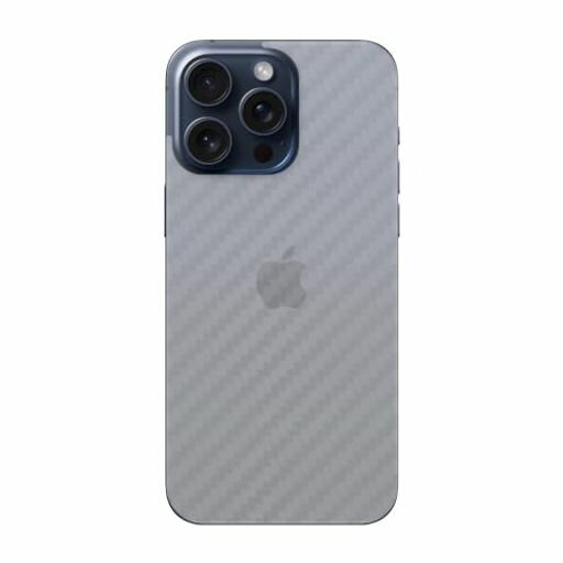 MIITECH IPHONE 15 PRO 用 背面フィルム 【4枚セット】炭素繊維フィルム 気泡ゼロ 飛散防止 指紋防止 IPHONE 15 PRO 対応 背面保護フィルム