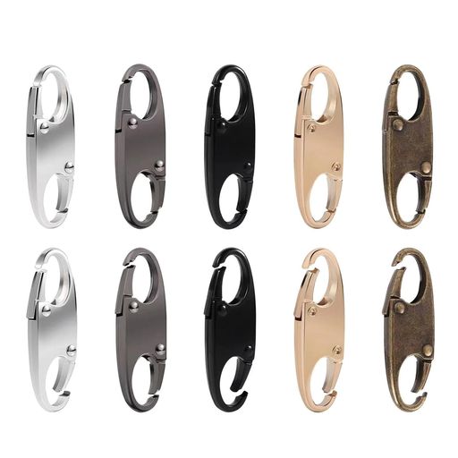 ジッパークリップ盗難防止5色10個入りファスナー引き手バックパックジッパーロックキーホルダー海外旅..