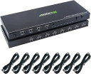 USB切替器8入力4出力USB切り替えPC8台用プリンター、マウス、キーボード、スキャナーなどをサポートUSBプリンター共有スイッチハブ(リモコン付き)