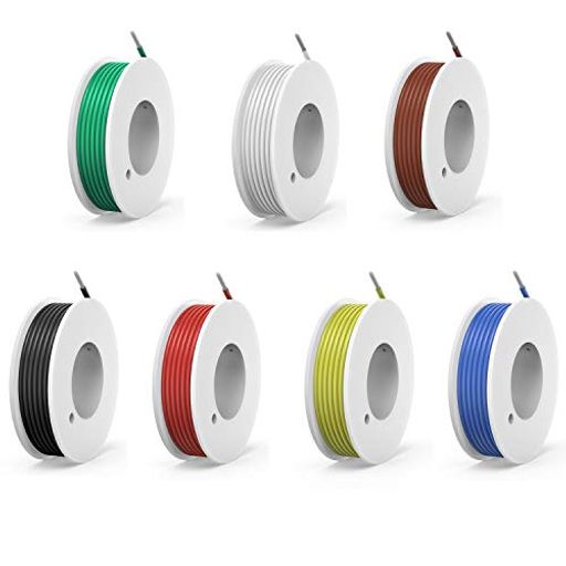 28AWG7Colorsetシリコンワイヤーフックアップワイヤーキット電線ケーブル28ゲージフレキシブルシリコン..