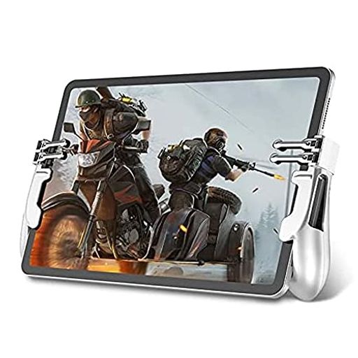 【強化版六本指】 COD 荒野行動 PUBG MOBILE IPADコントローラー ゲームパッド 引き金式高速射撃ボタン IPHONE/ANDROID対応 高感度 高精度 射撃ボタン ゲーム体験 人間工学設計 エイムアシスト