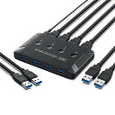 XIWAI KVM USB 3.0 スイッチセレクター 4ポート PC 共有 4台デバイス キーボードマウススキャナープリンター用