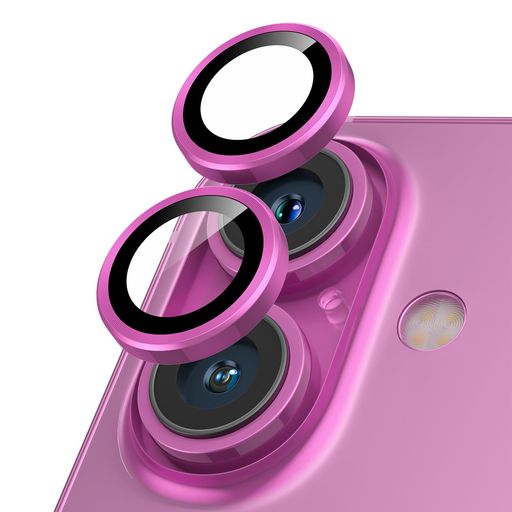 PODICKカメラフィルムIPHONE16/16PLUS用カメラカバー9H強化ガラスアルミ合金アイフォン16/16PLUS用カメラ保護キズ防止耐衝撃高透過率黒縁取り露出オーバー防止極薄レンズカバープロテクターピ…