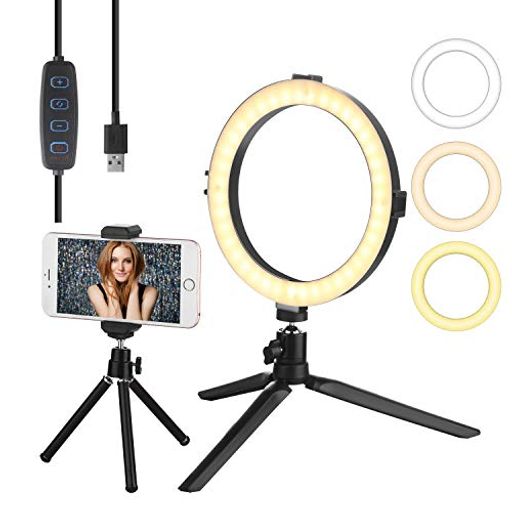 FOMITO LEDリングライト 直径8インチ スマホで撮影、人物の写り等に適用 USB給電 三つモード スマホ自撮りライト YOUTUBE動画作成 ビデオカメラ撮影用