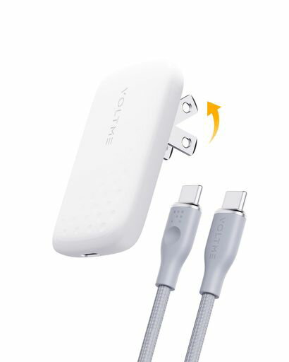 VOLTMEUSB充電器薄型13.6mmPD対応30WGaN高出力小型Type-C急速充電器PSE技術基準適合iPhone14/13/12、MacBookAir、その他USB-C機器対応Revo30Evoホワイト