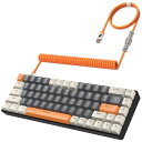 T8有線65%メカニカルゲーミングキーボードRGBLEDバックライト付き防衝突TKL低ノイズコイルケーブルTYPE-Cケーブル日本語取扱説明書茶軸(TEAL)(2)