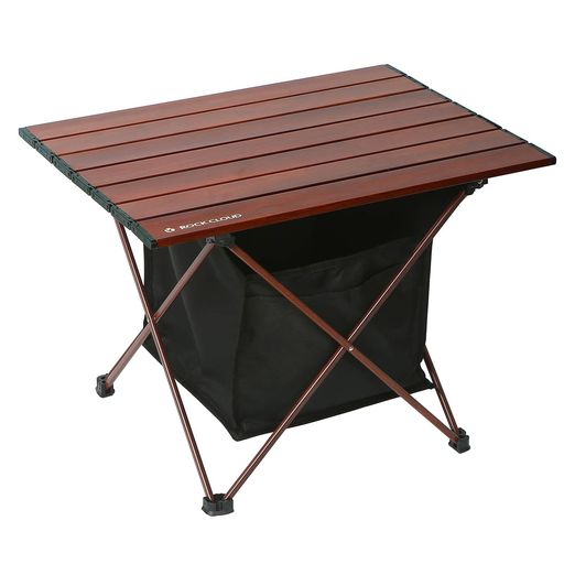 RockCloudキャンプテーブル折りたたみメッシュ付き56x41cmアルミロールテーブルコンパクト超軽量アウトドア運動会BBQハイキングビーチ収納袋付き