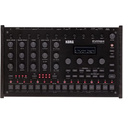 アナログ音源、デジタル音源、ユーザーカスタムシンセサイザーを備えたハイブリッド・ドラムマシン。 スタジオでもライブでも活躍する、フレキシブルで使いやすい内蔵シーケンサー。 3つのカテゴリから成る複数の高品質なエフェクトを搭載。 ヘッドフォンとメインLR出力に加え、4つのインディヴィジュアル・アウトプットを装備。 メインパネルに斜角をつけることで人間工学に基づいた優れた視認性を実現。