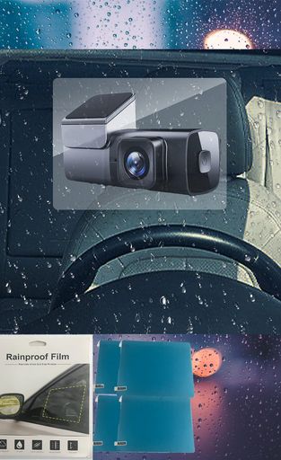 超親水フィルム4pcsドラレコのカメラデジタタルインナーミラー適用カメラ映像良好雨天親水性バッチリ超撥水水滴乱反射軽減鮮明な映像録画貼り付け簡単雨中運転車用4枚入り(200mmX160mm)