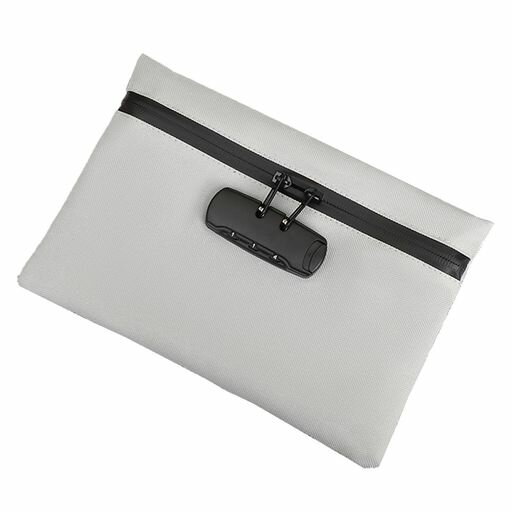 鍵付きポーチ集金袋収納ボックス通帳入れ貴重品入れ3桁ダイヤル式ロック付きマナーポーチ盗難防止防犯..