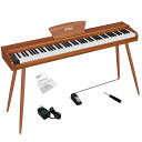 IKTMI電子ピアノ88鍵盤木製ピアノ88鍵DIGITALPIANOペダル付きスタンド一体型アップライトピアノDREAM音源MIDI対応初心者子供大人練習用オレンジ(2)