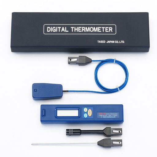 イチネンTASCOデジタル温度計表面内部センサーセットエアコンメンテナンス用TA410AF