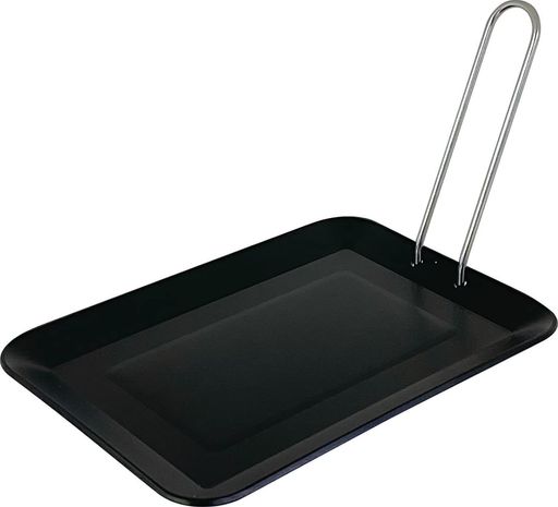 カクセー 鉄板 角型 幅21cmx奥行14.8cmx高さ1.3cm 厚さ3mm 直火専用 グリルプレー...